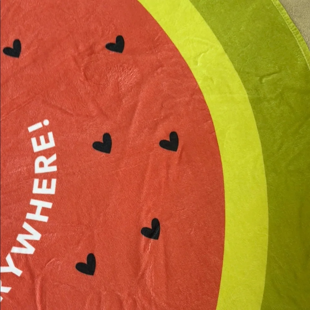 Aerie large round Watermelon Beach Towel/ blanket